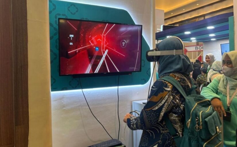 Menjajal Serunya Game Virtual Reality Di Booth Hub Space Angkasa Pura